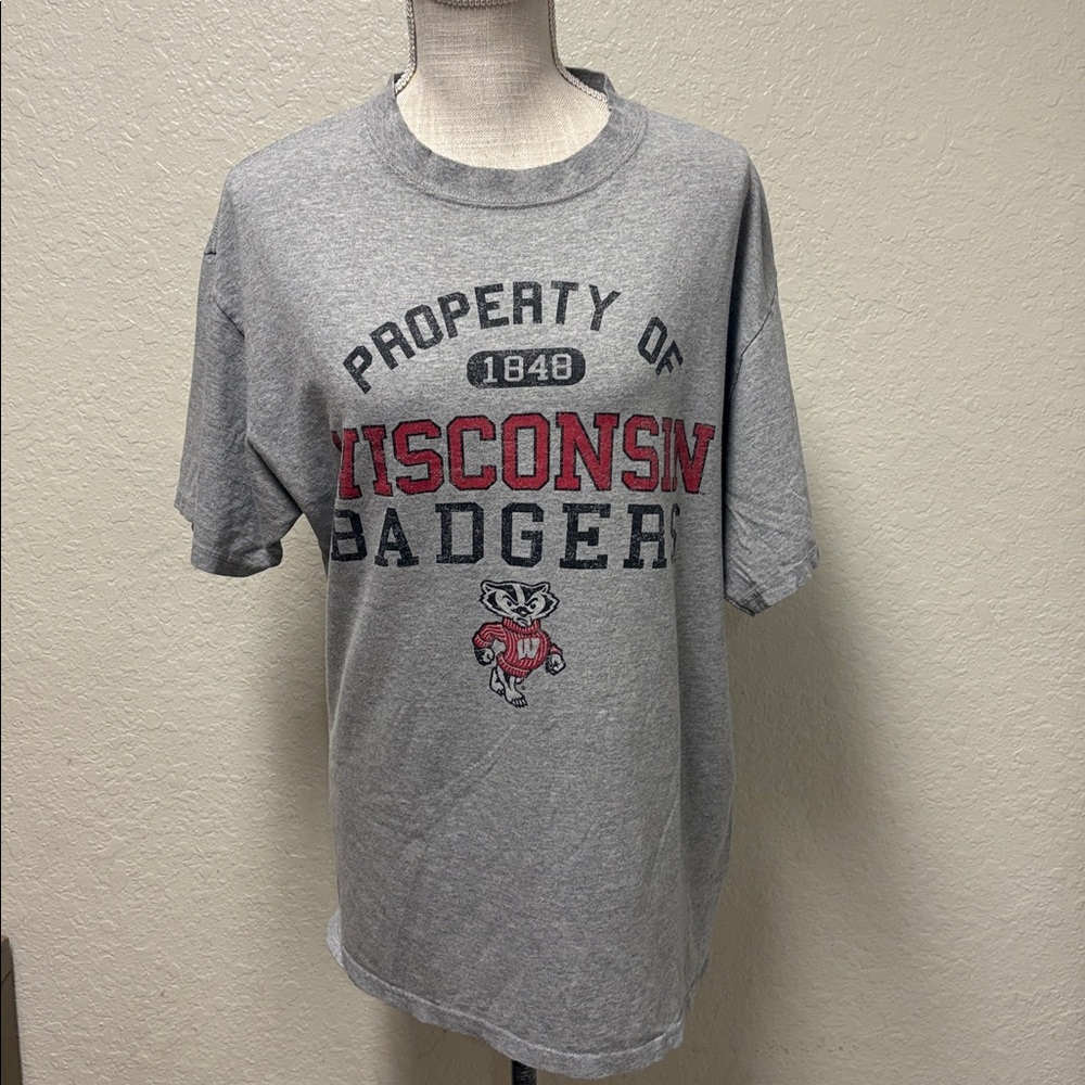 Soffe Gray Wisconsin Badgers Tee - Picture 11 of 13